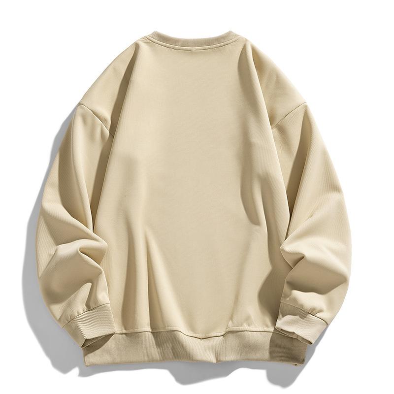 Heavy Loose Men's Sweatshirt New Spring and Autumn Trendy Hatless Round Neck Top for Male Students