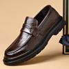 2024Luxury Brand Fashion Handmade Men Casual Leather Shoes Antiskid Outdoor Business Loafers Classic Flats Walking Lazy Shoes