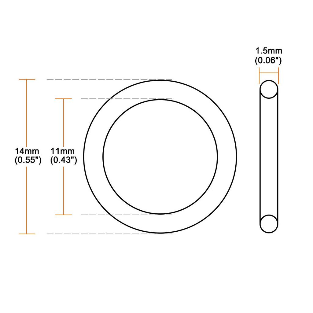 uxcell O-ring O-ring Rubber Packing Nitrile Rubber Metric Sealing Gasket