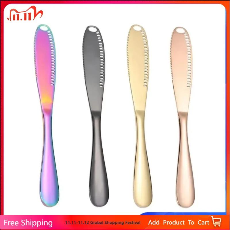 Stainless Steel Butter Mill Spreadable Cheese Grater with Holes Dessert Knife Kitchen Tool for Spreading And Cutting Butter