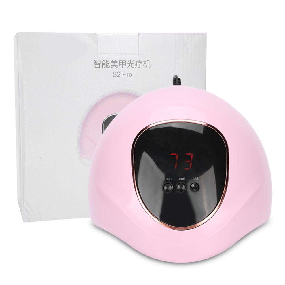 72W UV LED Nail Art Dryer Machine, s2 pro, Pink/White
