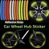 20Pcs Car Tire Rim Reflective Sticker Night Safety Warning Strip Motorcycle Bike Auto Wheel Hub Reflector Stickers Decals