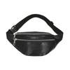 Vintage Solid Color Chest Bag for Women PU Leather Crossbody Bag Double-zipper Waist Bags Fanny Pack Casual Lady Purse