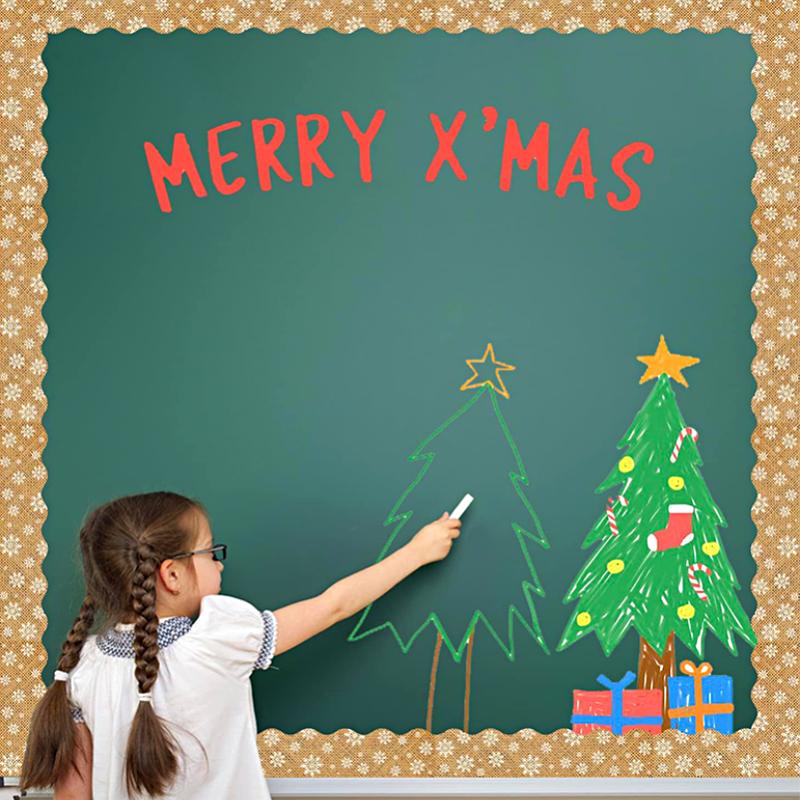 60Pcs Announcement Board Stickers Office Decorations Christmas Snowflake Stickers