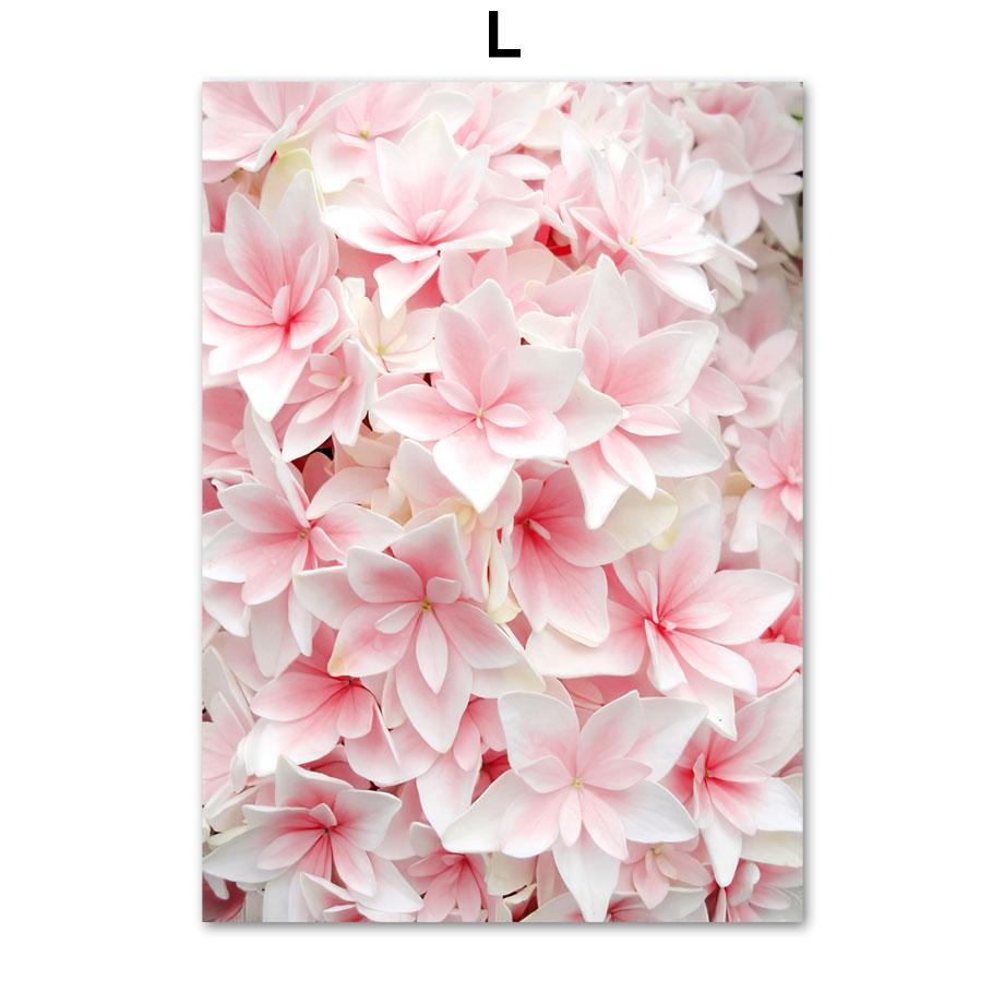 Розовые вишни в цвету Поезд Башня Париж Велосипед Скандинавские постеры и принты Картина на холсте Настенные художественные картины Гостиная Домашний декор