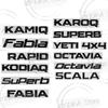1 шт. Fabia Octavia TSI Scala Kodiaq Karoq 4X4 Kamiq Yeti Rapid Superb Буквы Логотип ABS Наклейки Значок Эмблема Заднего Багажника Автомобиля