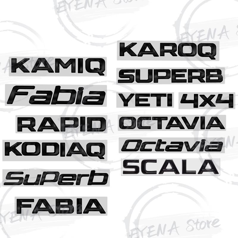 1 шт. Fabia Octavia TSI Scala Kodiaq Karoq 4X4 Kamiq Yeti Rapid Superb Буквы Логотип ABS Наклейки Значок Эмблема Заднего Багажника Автомобиля