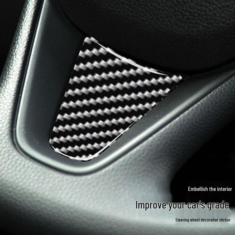 Наклейка-молдинг рулевого колеса из углеродного волокна для Honda Fit/Jazz