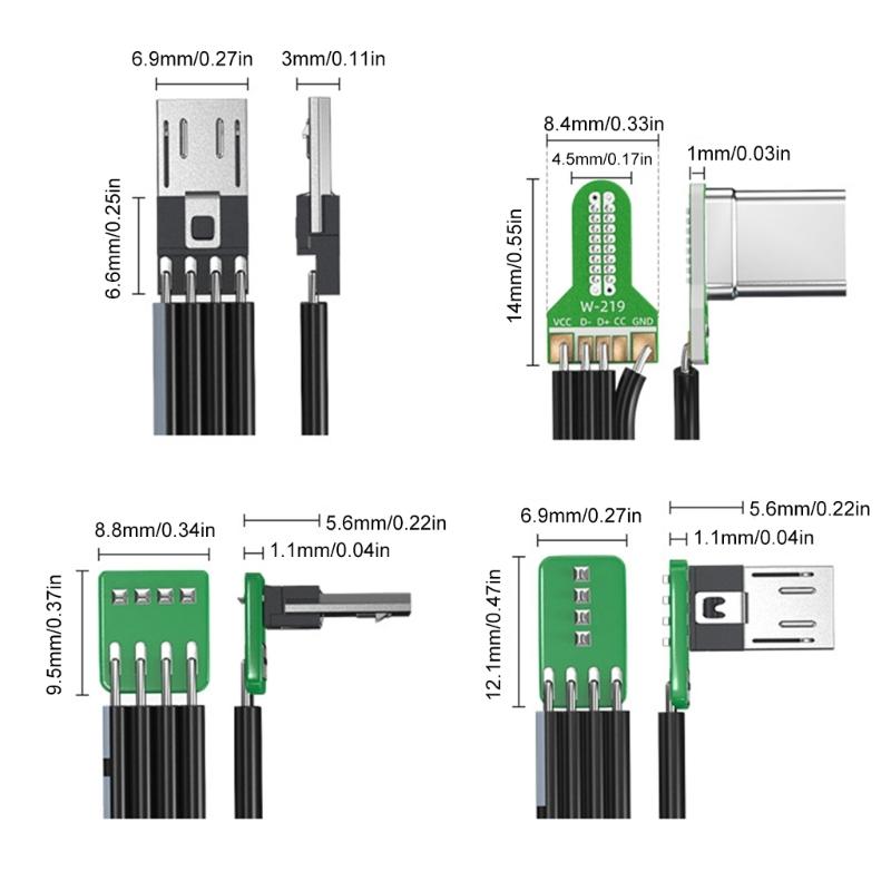 USB Type C на Micro USB 90° Угловой адаптер-кабель Power bank гибкий кабель PD зарядный кабель Micro USB плоский силиконовый кабель