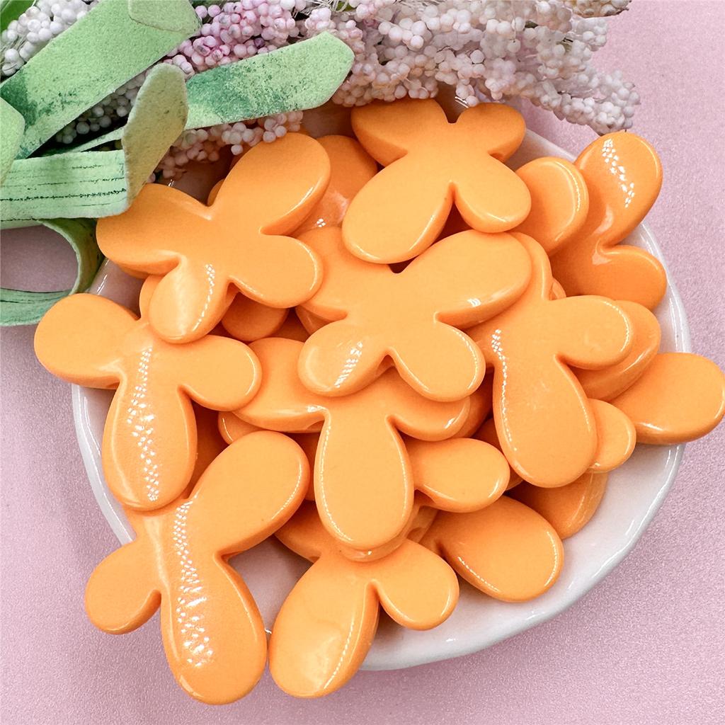 Высококачественные акриловые серьги-бусины для самостоятельного изготовления, аксессуары для телефонной цепочки, 20 шт., бусины ручной работы, кремовые бусины-бабочки, макароны 21,5 x 29,2 мм