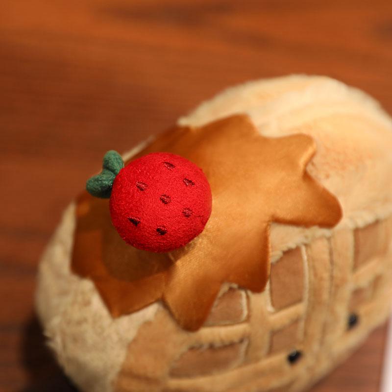 Милая плюшевая кукла-вафля, мягкая игрушка-еда с улыбающимся лицом, мягкие плюшевые игрушки для обнимания, подарок на день рождения для девочки