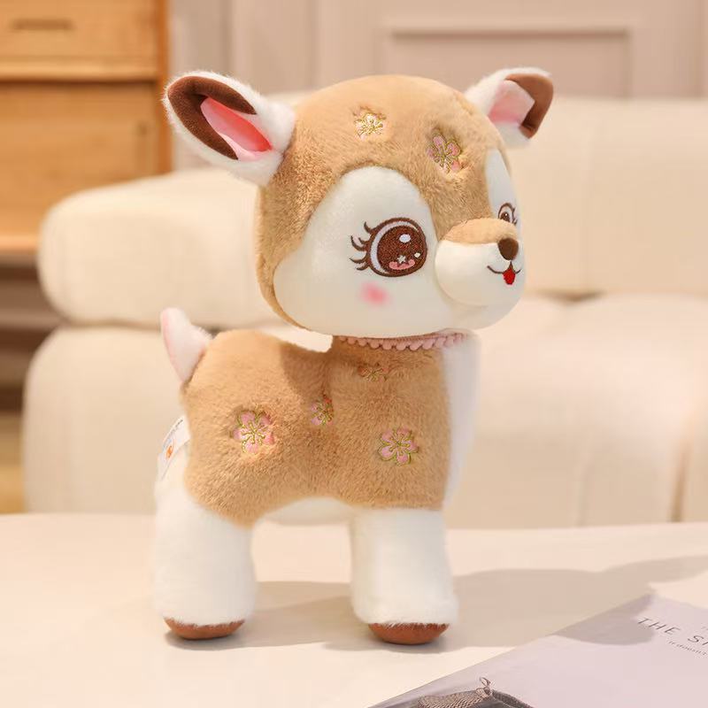15/25/33cm Sika Deer Doll Stuffed Plush Toy Handmade Doll Cartoon Anime Cute Pillow Children's Birthday Gift Fun Doll