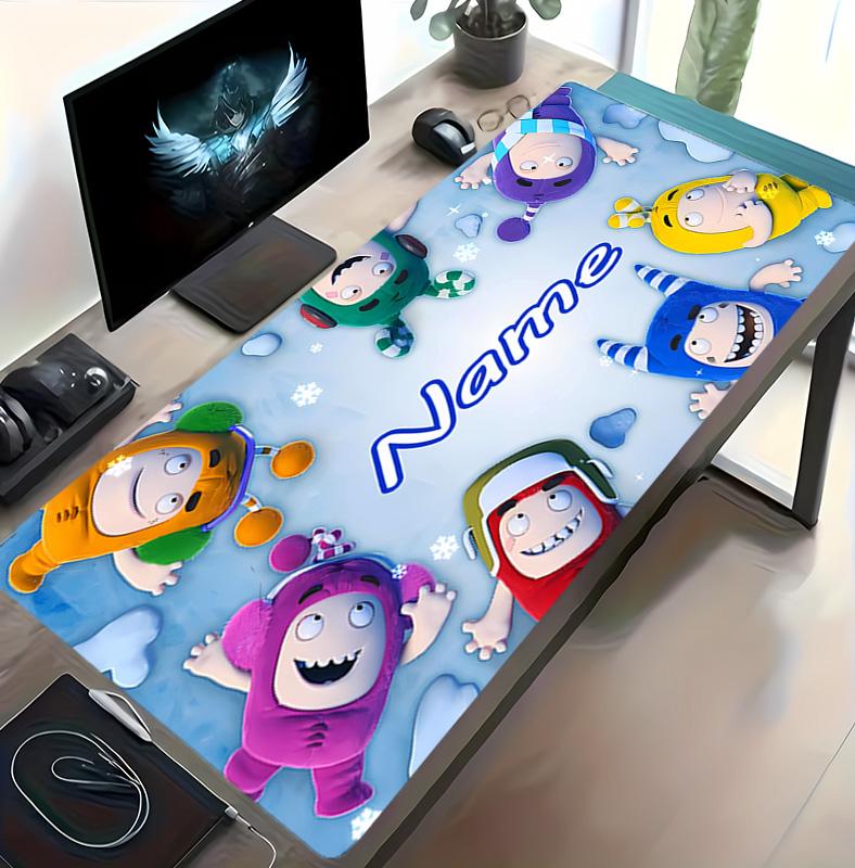 Customizable Name Oddbods Pattern Gaming Mouse Pad-Non Slip Rubber Base,Perfect Gamers,Esports,Ideal Gift Gaming Enthusiasts