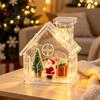 Миниатюрная витрина для поделок, прозрачный акриловый домик-украшение, DIY заполняемый Рождественский с подсветкой, перезаряжаемый светодиодный декоративный стол с подсветкой