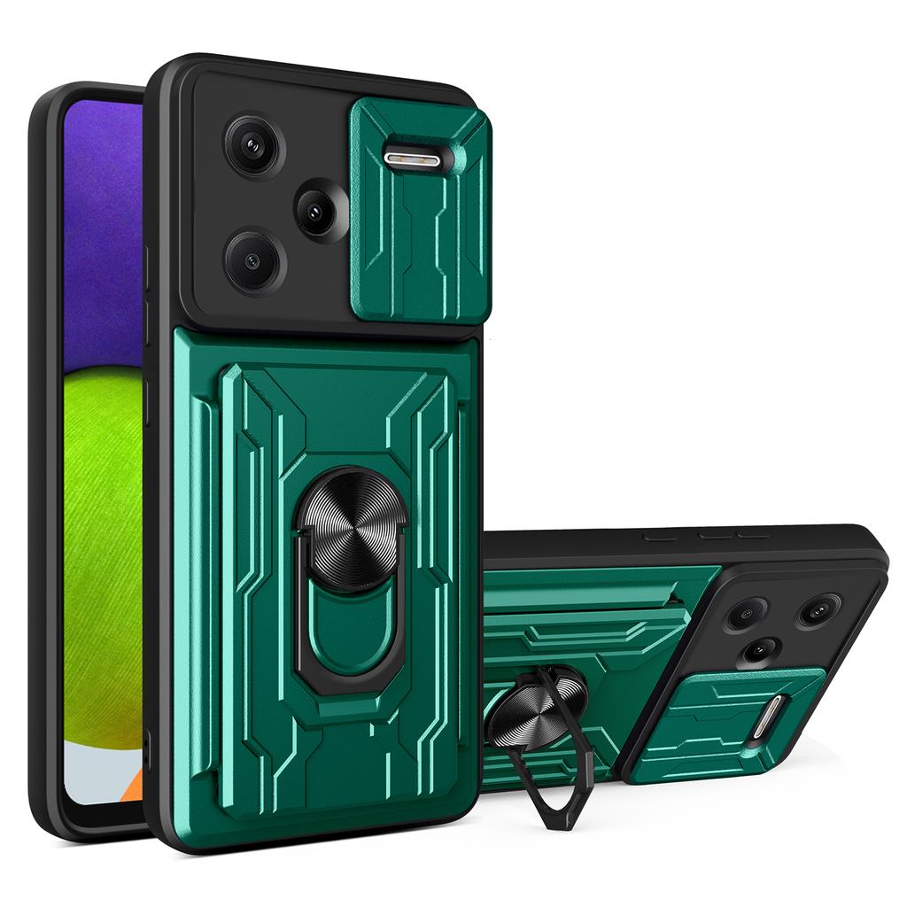 Для Xiaomi Redmi Note 13 Pro+ 5G Чехол PC+TPU Подставка Задняя крышка телефона со слайдером для камеры