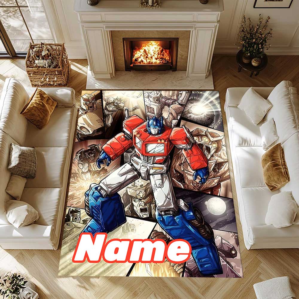 Transformers Fans (8) Customize your name rug, office chair cushion, home bedroom living room gift.