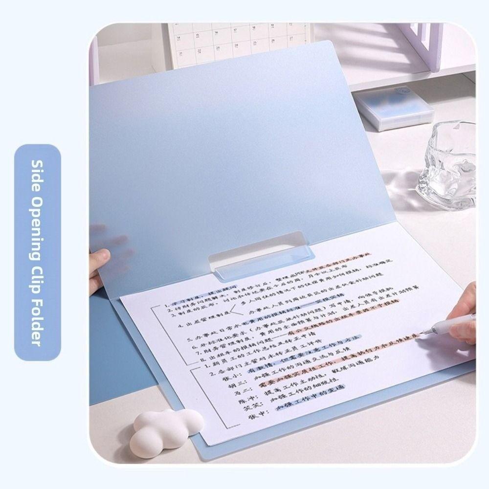 5Pcs Waterproof A4 File Folder Gradient Design Test Paper Storage Clip Document Container Contract
