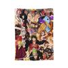 Luffy Anime  Velvet Throw Blanket Luffy  Blanket for Home Travel Lightweight Plush Thin Quilt,