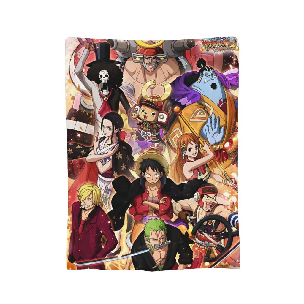 Плед Фланелевый One Piece Луффи Ника Высокое Качество Двусторонний Теплый Всесезонный Модный Плед-Покрывало