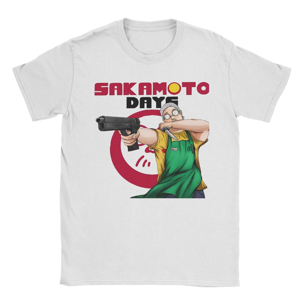 Принтованная футболка 'Дни Сакамото' мужская хлопковая с коротким рукавом Sakamoto Days с круглым вырезом летняя одежда