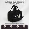 Large Capacity Double Opening Cosmetic Bag Waterproof Travel Toiletry Organizer with Portable Handle