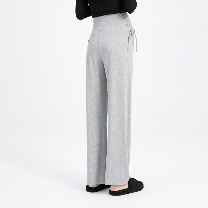 Брюки для беременных из хлопка, женская мода, маленькие брюки для беременных, широкие брюки, одежда для улицы, прямые брюки со шнурком, весна и лето