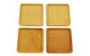 Подставки квадратные из натурального дерева speed mao, набор из 4 штук,