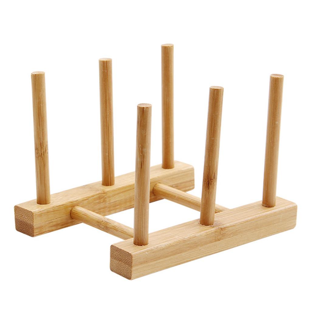 Бамбуковая сушилка для хранения мисок, тарелок, многофункциональная сушилка для тарелок для домашней кухни