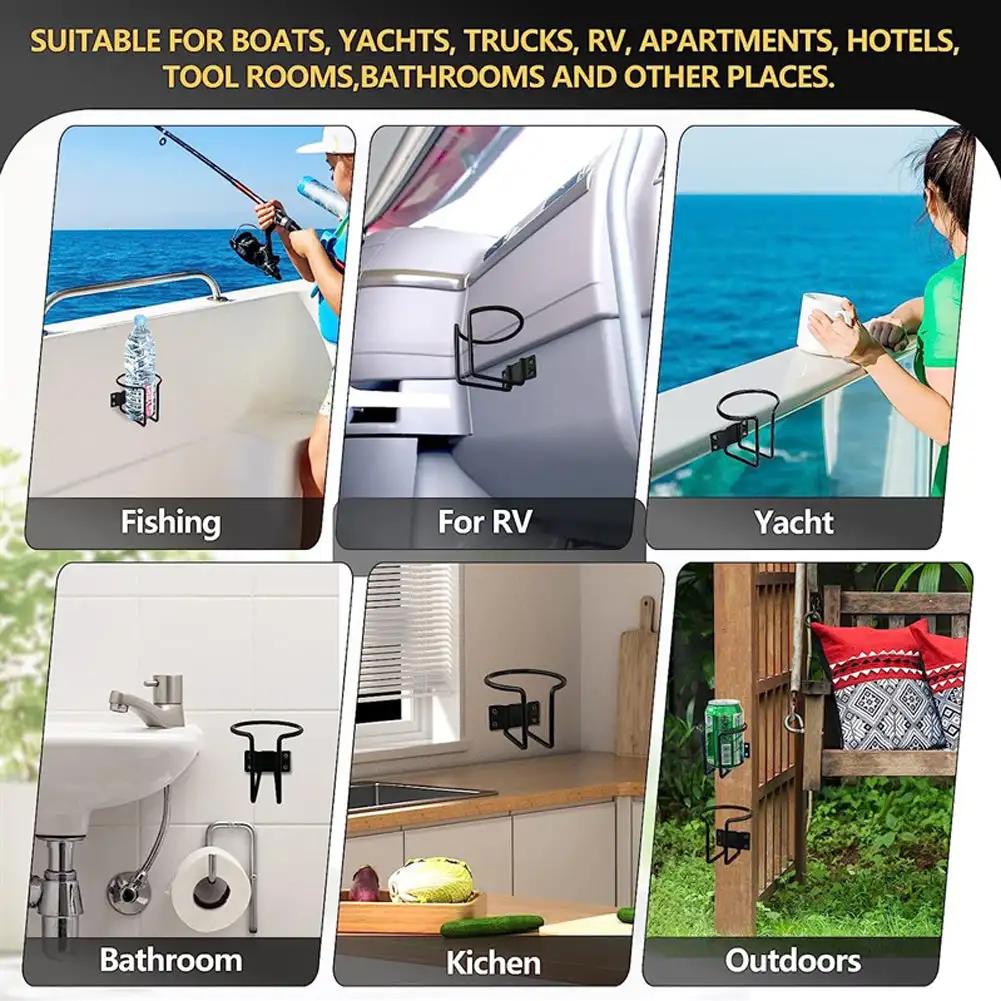 Boat Marine Cup Drink Holder Stainless Steel Ring Drinks Holders For Yacht Truck RV Car Trailer Boat Parts Auto Accessories