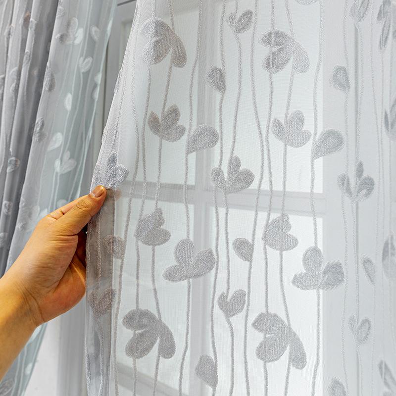 Современный Простой Свет Роскошный Мечта Трава Оконный Экран Штора Гостиная Балкон Спальня Рельефный Экран Штора Светопропускание