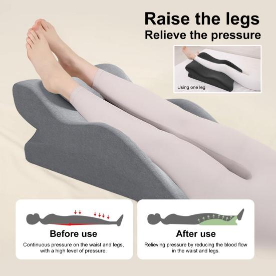 Клиновидная подушка для положения лежа на животе, подушка для интимности для пар, эргономичная изогнутая подушка из пены с памятью, подушка-клин для ног, подушка для поддержки спины для сидения и лежания