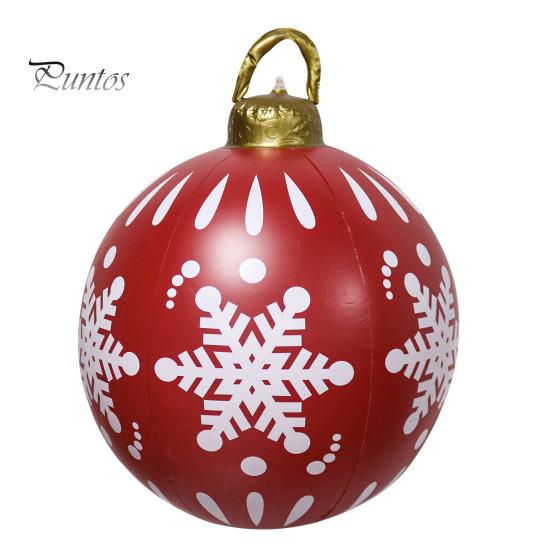 Рождественский надувной мяч диаметром 60 см, водонепроницаемый рождественский мяч, устойчивый к разрывам, многоразовый, гигантский надувной мяч для праздничного декора двора, газона, крыльца