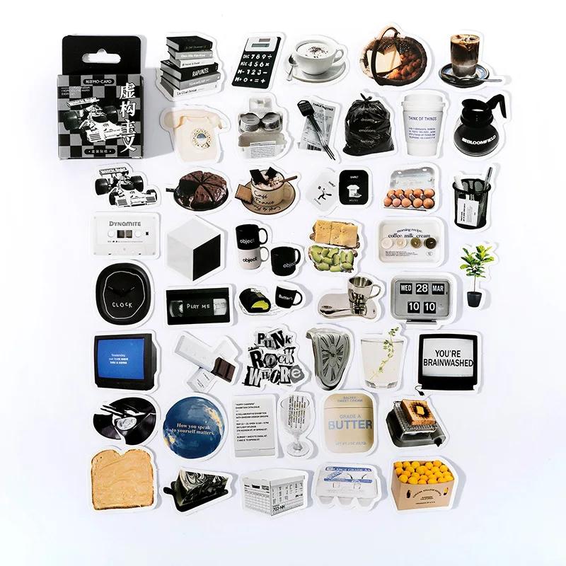 Наклейки Kawaii Black Cat Предметы Украшения DIY Наклейки Справочники В Коробке Милые Наклейки Корейские Канцелярские Товары