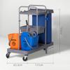 Cleaning Trolley, Cleaning Cart with 3 Tiers, Mop Cart with Wringer, 2x18L Buckets, for Hotels