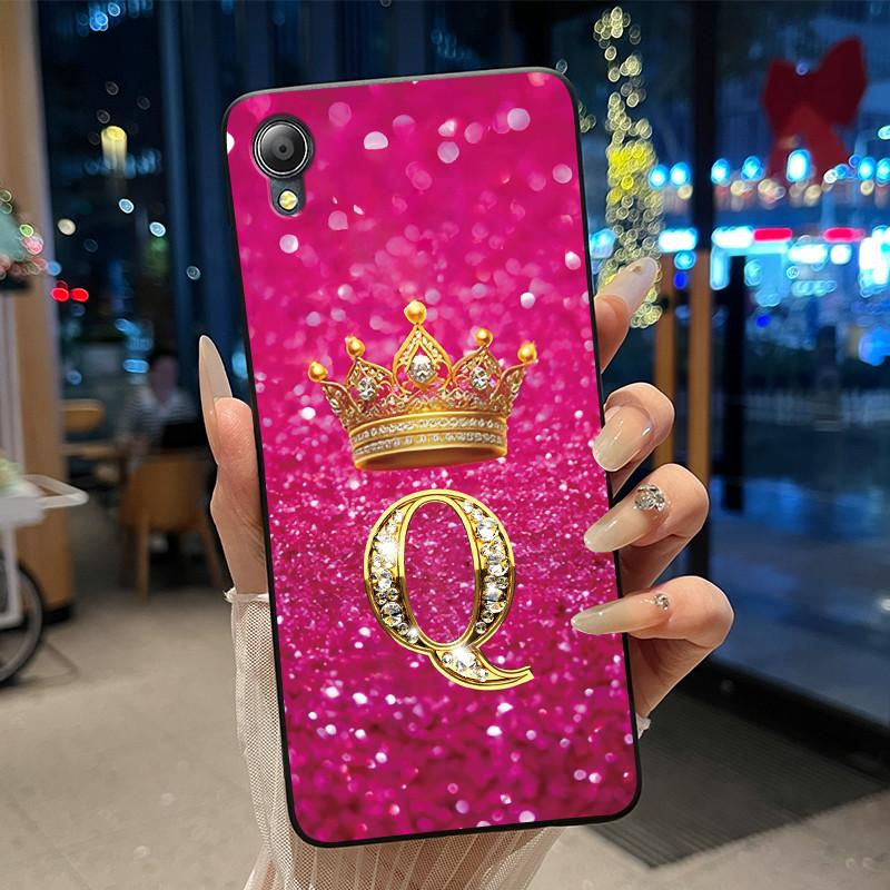 Cute New Design Crown Letter Shockproof Soft Phone Case For Asus ZenFone Live (L1) ZA550KL Bumper Silicone Black Case Cover