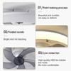 IRALAN Modern LED Ceiling Fan with Light Silent Motor with Remote Control Ceiling Lamps for Room Kitchen Living Room Lights