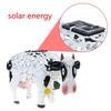 Garden Decoration Cow Statues Outdoor Golden Cow Puppy Statue with Solar Outdoor Figurine Light for Garden Patio