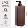 1Pc Plastic Shampoo Conditioner Dispenser Bottles Bathroom Empty Refillable Pump Lotion Bottle Cosmetic Soap Containers Set KTY