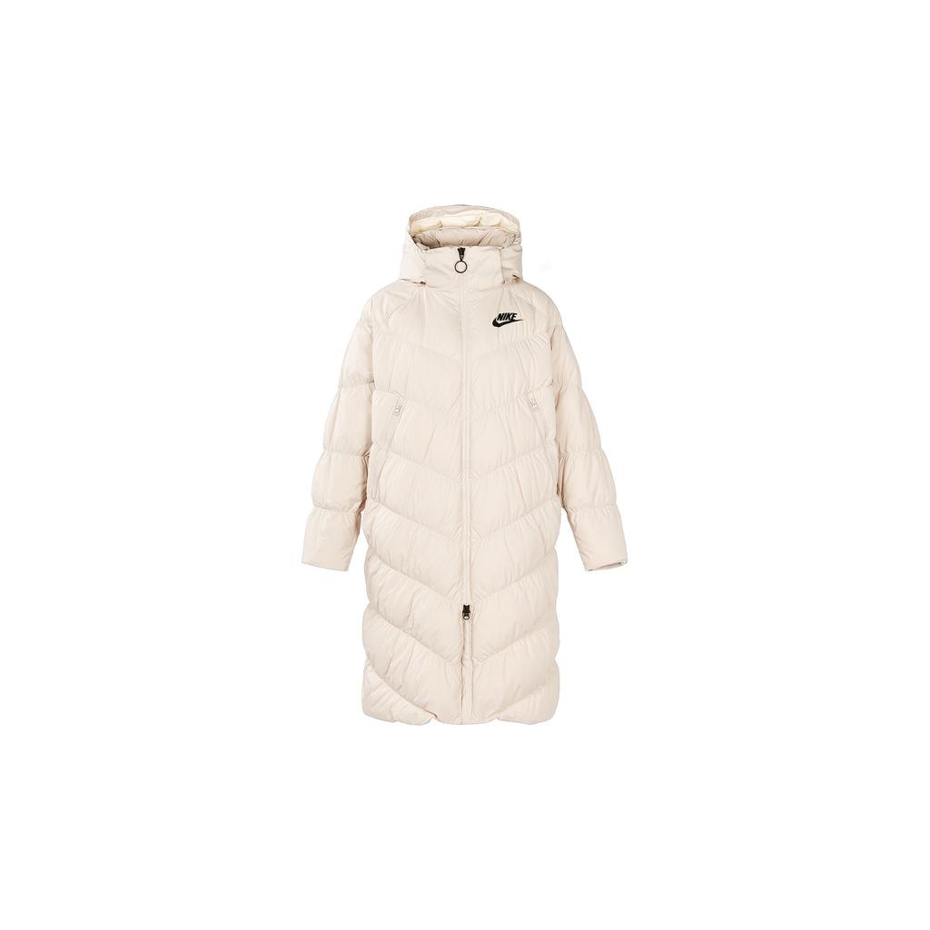 Nike Hooded Long Sleeve Mid-Length Down Jacket Winter Women Outerwear White CZ4069-008