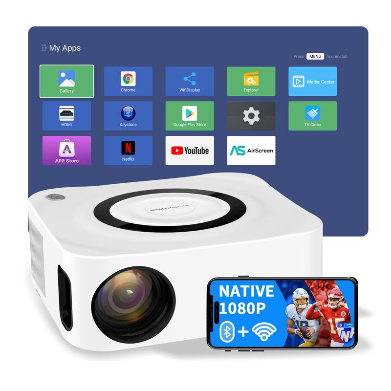 2025 Vivicine Y9 Android 11 Portable 5G WIFI Smart Home 1080P Projector
