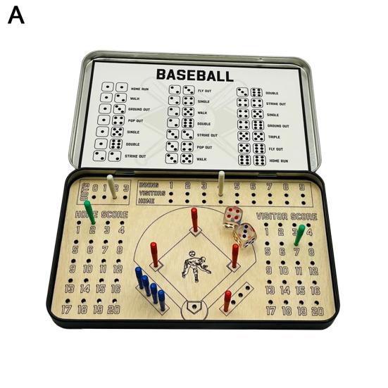 Travel Wooden Board Game Baseball Rugby Flick Soccer Knuckle Dice Game Multi-Players Interactive Desk