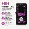 Гитарная педаль Mogwai Overdrive Педаль эффектов Овердрайв Фуз для электрогитар Винтажный переключатель True Bypass GK-61 – 2-в-1 & – Тон, Переключатель,