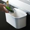 Wall-Mounted Cabinet Door Trash Can: Punch-Free Hanging Wastebasket for Kitchen or Dorm