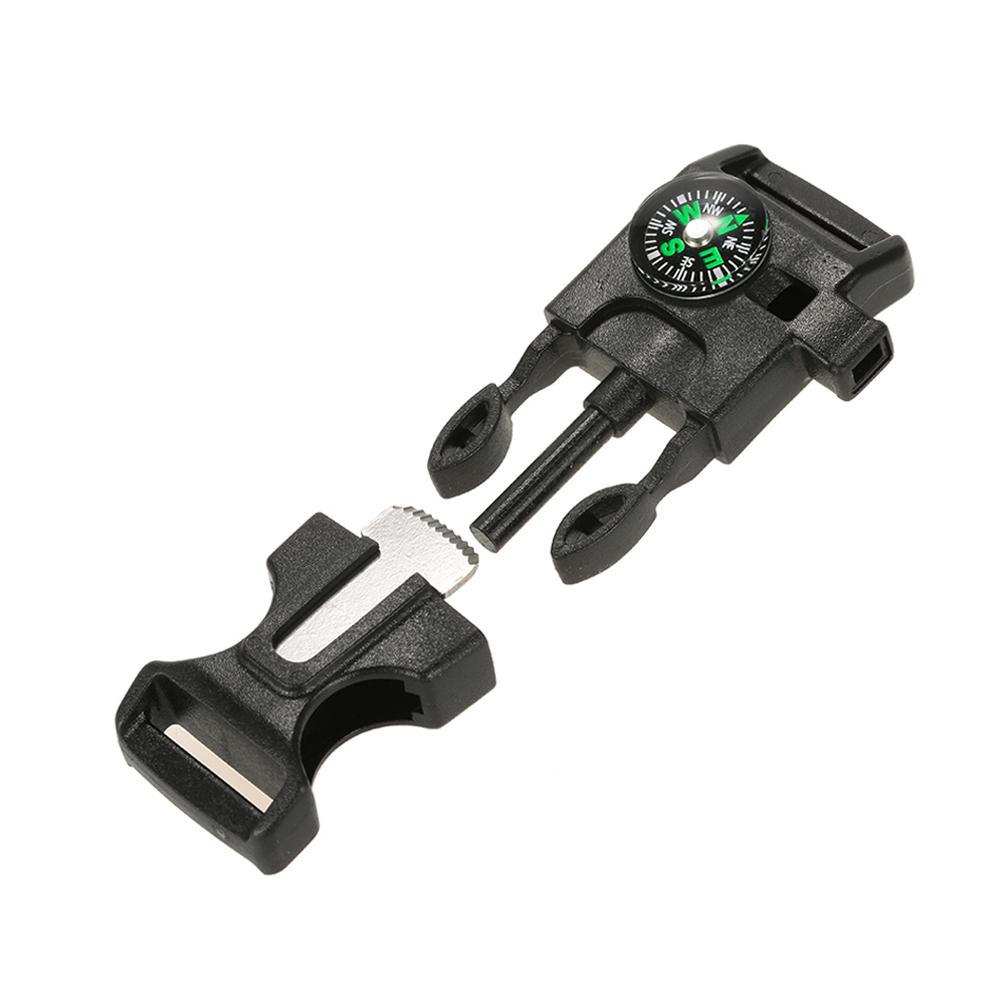10PCS Plastic Whistle Quick Release Buckle Flint Fire Starter for Paracord Bracelet Outdoor Camping Emergency