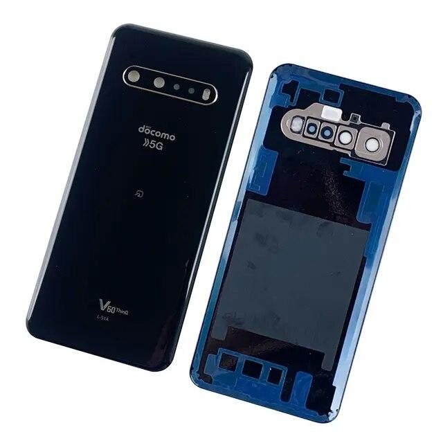 Стеклянная задняя крышка для LG V60 ThinQ 5G, задняя крышка корпуса, крышка батарейного отсека, задняя крышка с заменой объектива камеры