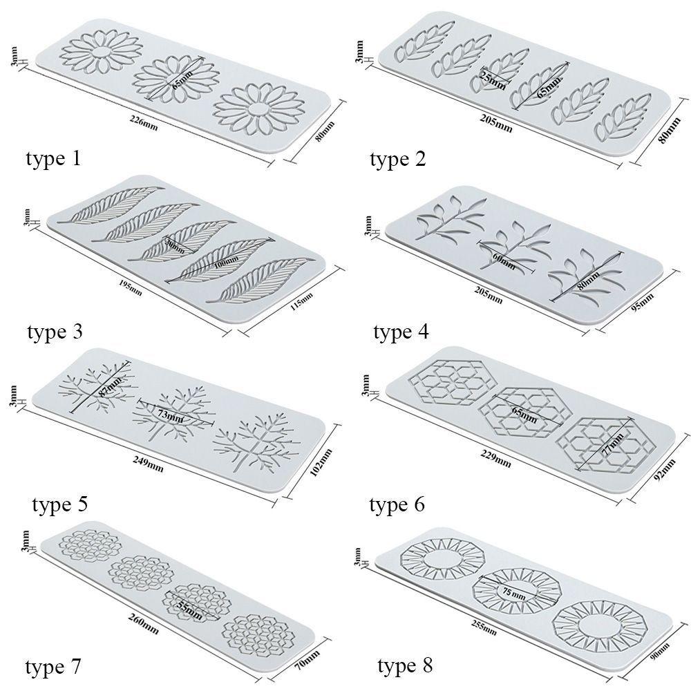 Leaf Baking Molds Sugar Dessert Silicone Mould Cake Lace Mold Cake Decorating Tools Fondant Mat