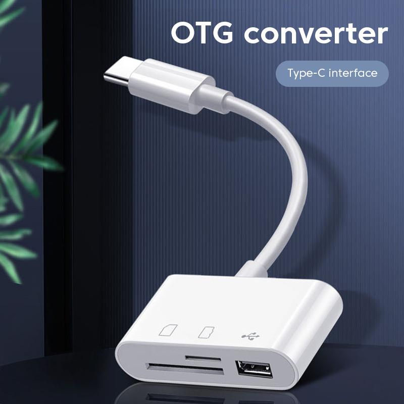3 в 1 Тип C к USB 2.0 SD/TF Устройство чтения карт памяти OTG Адаптер Концентратор передачи данных для камеры MacBook Android