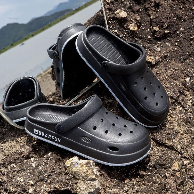 Женские летние сандалии на толстой подошве из дышащей ткани, подходят для прогулок, выгула собак и домашнего использования, легкие и амортизирующие повседневные пляжные туфли