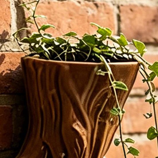 3D Printed Tree Planter Pot Wall Mount Flowerpot Herb Climbing Plants Holder Hanging Pot Home Balcony Indoor Outdoor Garden Decoration