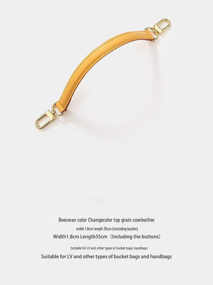 Luxury Genuine Leather Handbag Strap for LV Bucket Bags - European & American Style